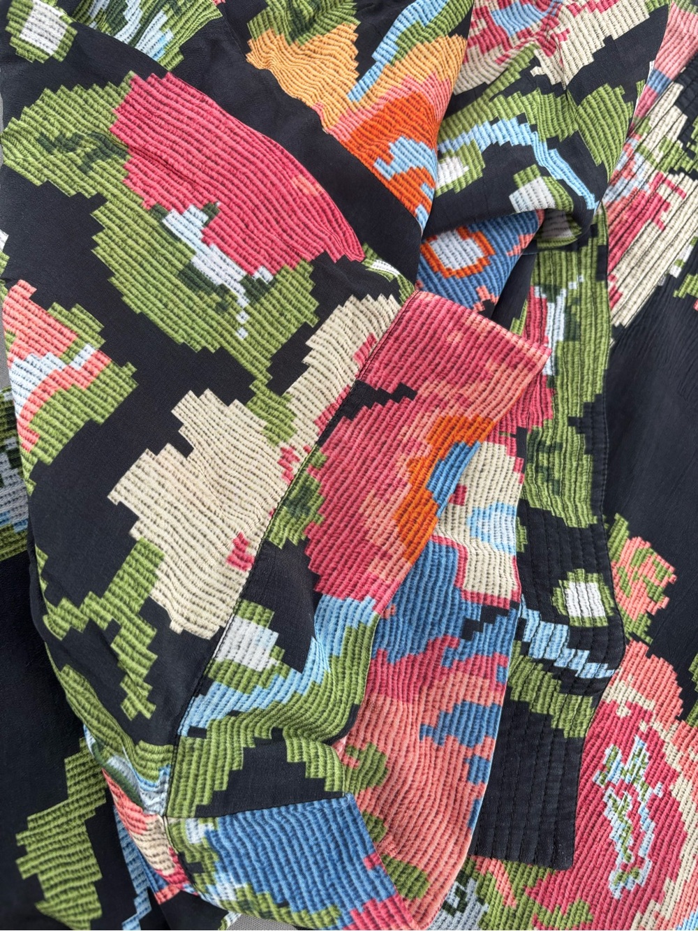 ONE HUNDRED STARS Woven Flower Crepe Kimono - Picture 9 of 12